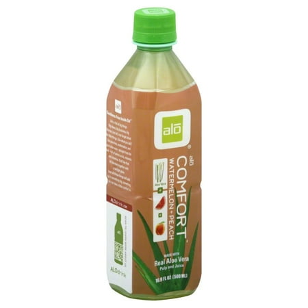 ALO - Original Aloe Drink Awaken Aloe, Watermelon and Peach- 16.9 Ounce