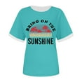 thumbnail image 3 of Xuewenshw T-Shirt à Col Rond Imprimé Élégant pour Femmes, 3 of 3
