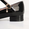 thumbnail image 7 of Gyujnb Girls Patent Mary Jane Shoes Low Heel Buckle Strap Princess Shoes for School Wedding Prom,12-12.5 Years, 7 of 7