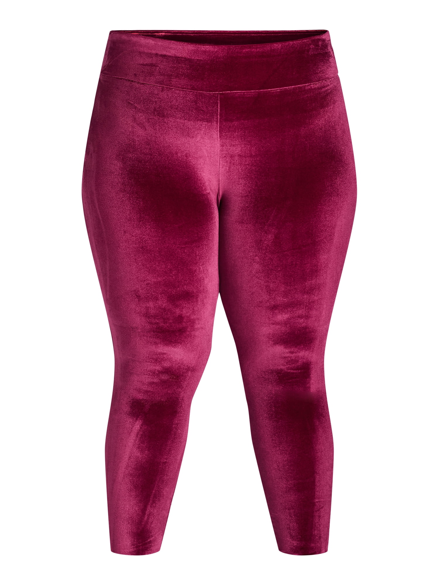 Terra Sky Women's Plus Velvet Leggings, Sizes 0X-5X, 1-Pack and