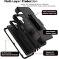 thumbnail image 4 of Takfox Galaxy A13 5G Case, for Samsung A13 5G Belt Clip Holster Case with [Built-in Screen Protector] Kickstand Protective Rugged Heavy Duty Shockproof Dustproof Durable Cover-Black, 4 of 10