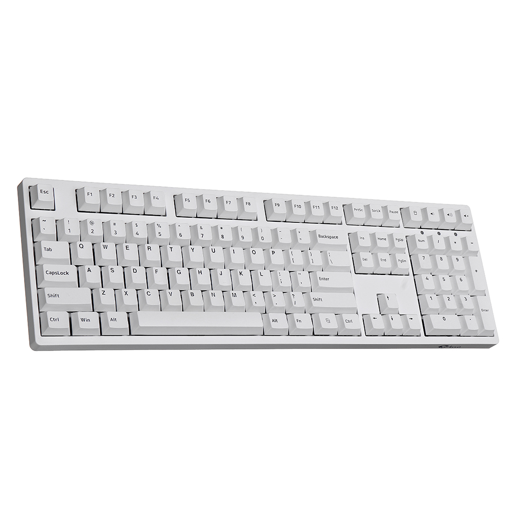 108 Keys Minimalist Keyboard Keycap Set Cherry Profile PBT Two Color  Molding Keycaps for 61 87 104 108 Keys Mechanical Keyboards  (Black/White, 108 Keycap)