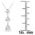 thumbnail image 3 of SZUL Women's 1/2 Carat TW Three Stone Diamond Pendant in 10k White Gold (J-K-L Color, I2-I3 Clarity), 3 of 4