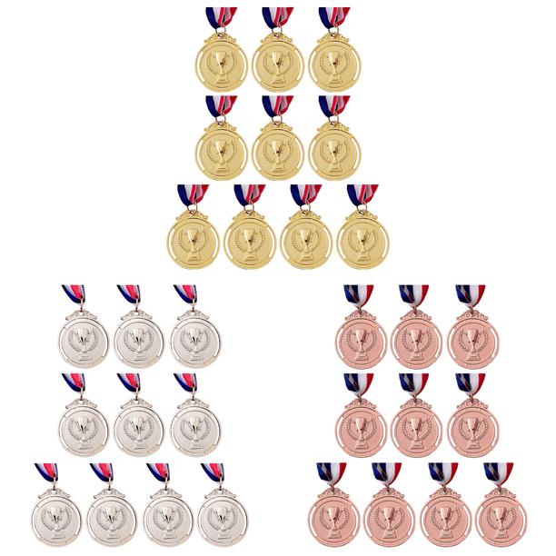 10 Medallas Oro 5 Cm Ganador Metal para Juegos Deportivos