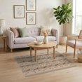 thumbnail image 3 of ODIKA 4'x6' Beige Brown Abstract Design Washable Area Rug Modern Geometric Stripes with Camel Accents Pet Friendly, Non-Shedding for Bedroom, Reading Nook, 3 of 7