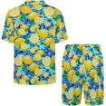 thumbnail image 3 of PRIYAL Mens Pajama Set Short Sleeve 2 PCS Sleepwear Soft Summer Button Down Loungewear Set Pj Set Casual Outfits, 3 of 10