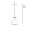thumbnail image 6 of Kira Home Sahara 9" Modern Industrial Pendant Light + Clear Glass Teardrop Shade, Adjustable Hanging Height, Black, 6 of 7