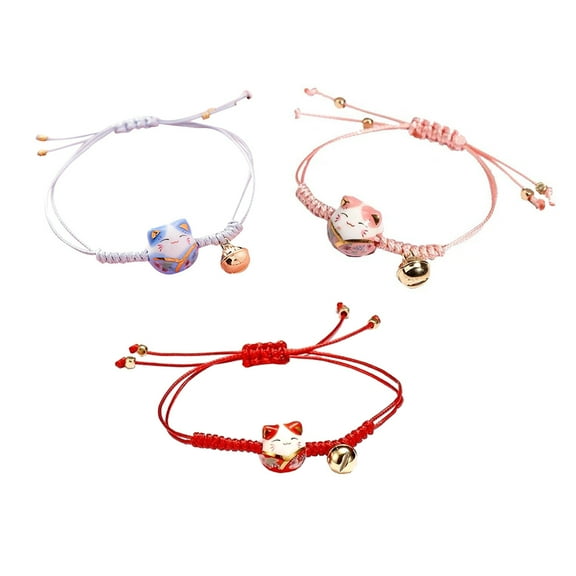 NUOLUX 3pcs Cartoon Japanese Luck Bracelet Kawaii Bracelet Red Bracelet for
