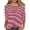 Red, variant on QHWAUAKFBN T Shirts For Women Trendy Graphic " Striped 3/4 Sleeve Tee Comfort Fit Crewneck Everyday Wear" Tshirts Top