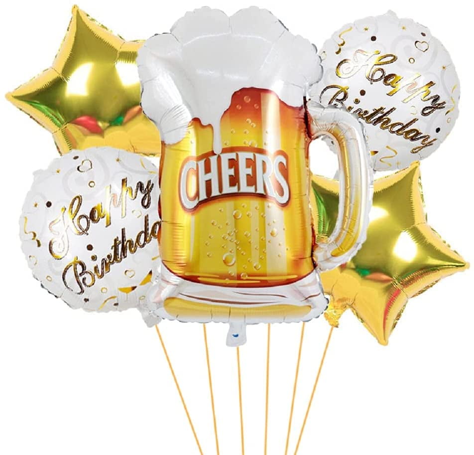 Happy Birthday Beer balloon For Birthday Party Decoration Celebration Birthday Party 6Pcs Happy Birthday Beer balloon For Birthday Party Decoration Celebration Birthday Party 6Pcs