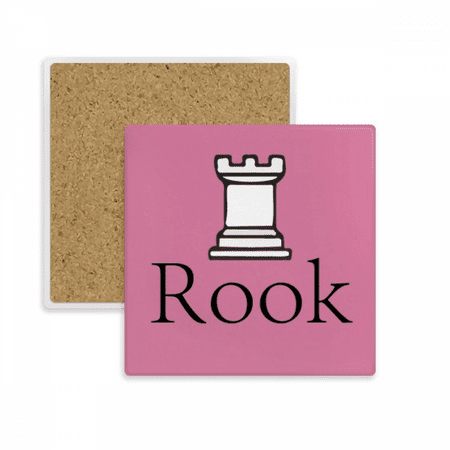 

Rook White Word Chess Game Coaster Cup Mat Mug Subplate Holder Insulation Stone