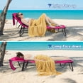 thumbnail image 3 of Costway Beach Chaise Lounge Chair with Face Hole Pillows & 5-Position Adjustable Backrest, 3 of 10