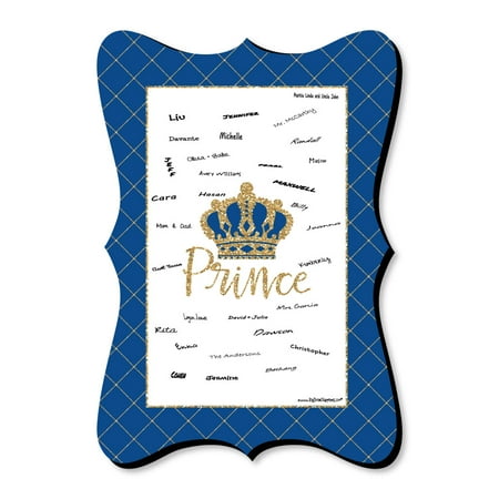 - Royal Prince Charming - Unique Alternative Guest Book - Baby Shower or Birthday Party Signature Mat