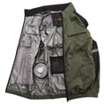 thumbnail image 4 of Chaleco con aire acondicionado, resistente a los rayos UV, transpirable, agradable para la piel, para senderismo y trabajo, talla XXXL, color verde, 4 of 14