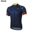 thumbnail image 2 of ARSUXEO - Maillot de ciclismo de manga corta para hombre, de secado rápido, para montaña, ciclismo de carretera, con cremallera reflectante, Z84, 2 of 5