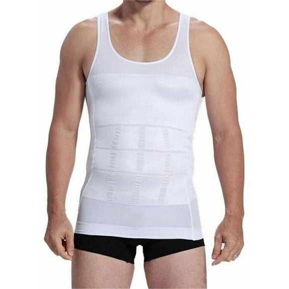 FOCUSNORM Mens Slimming Vest Body Shaper Slim Chest Belly Waist Compression Shirt S-XXL