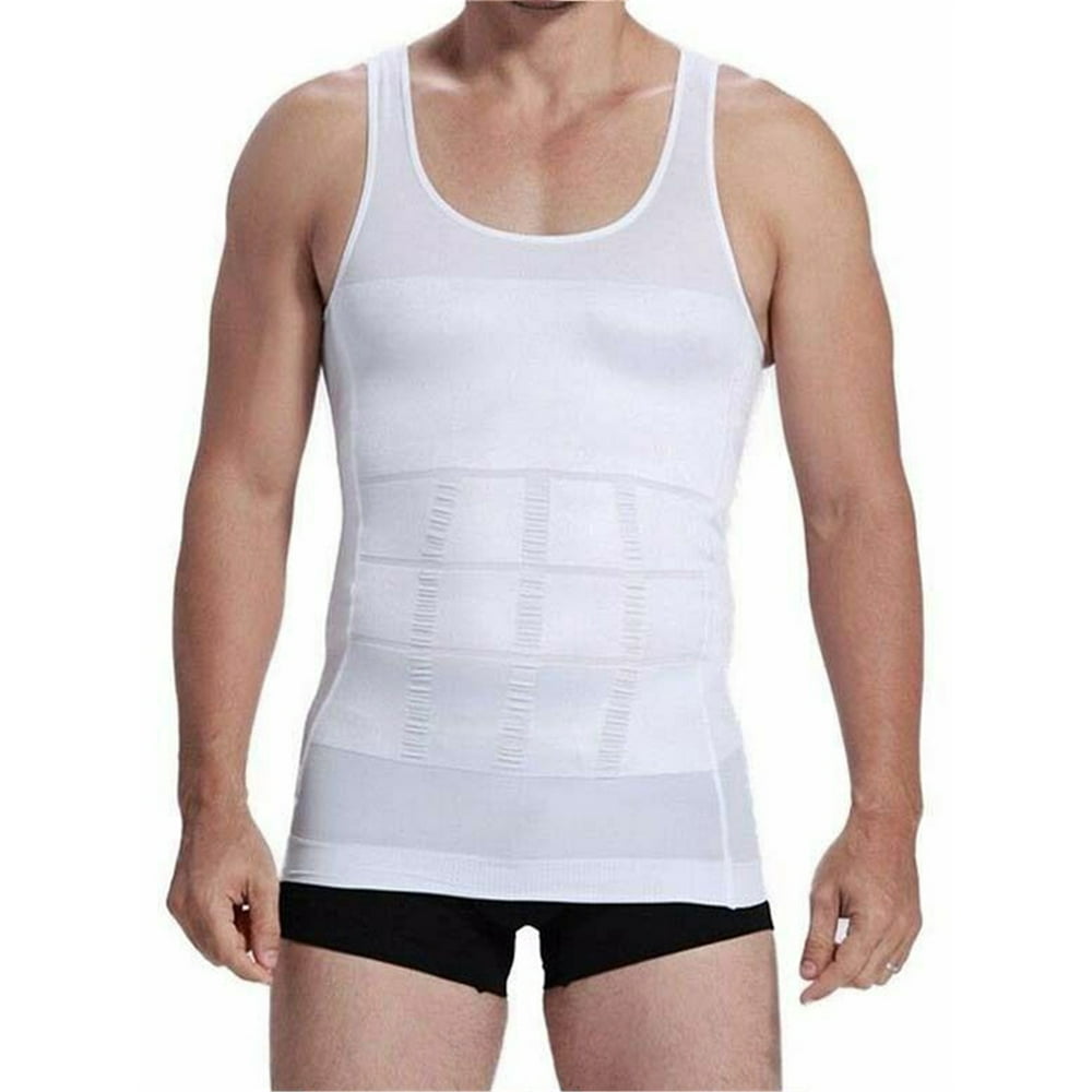 FOCUSNORM FOCUSNORM Mens Slimming Vest Body Shaper Slim Chest Belly
