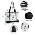 thumbnail image 2 of FORMRS Canvas Laptop Tote Bag for Women with 15.6" Computer Compartments Shoulder Handbag, Cartoon Snowmen, 2 of 7