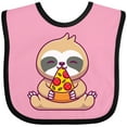 thumbnail image 3 of Inktastic Sloth Pizza Boys or Girls Baby Bib, 3 of 4