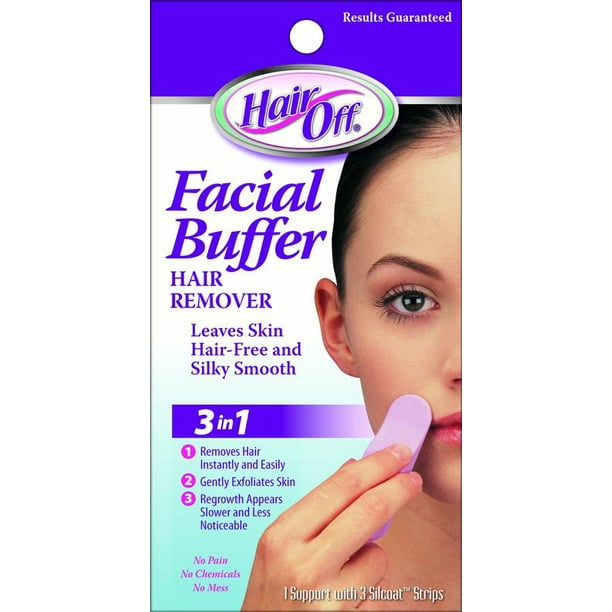 Hair off facial buffer, 3 ct