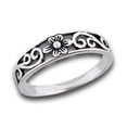 thumbnail image 1 of Filigree Celtic Swirl Flower Ring .925 Sterling Silver Band Jewelry Female Male Unisex Size 5, 1 of 4