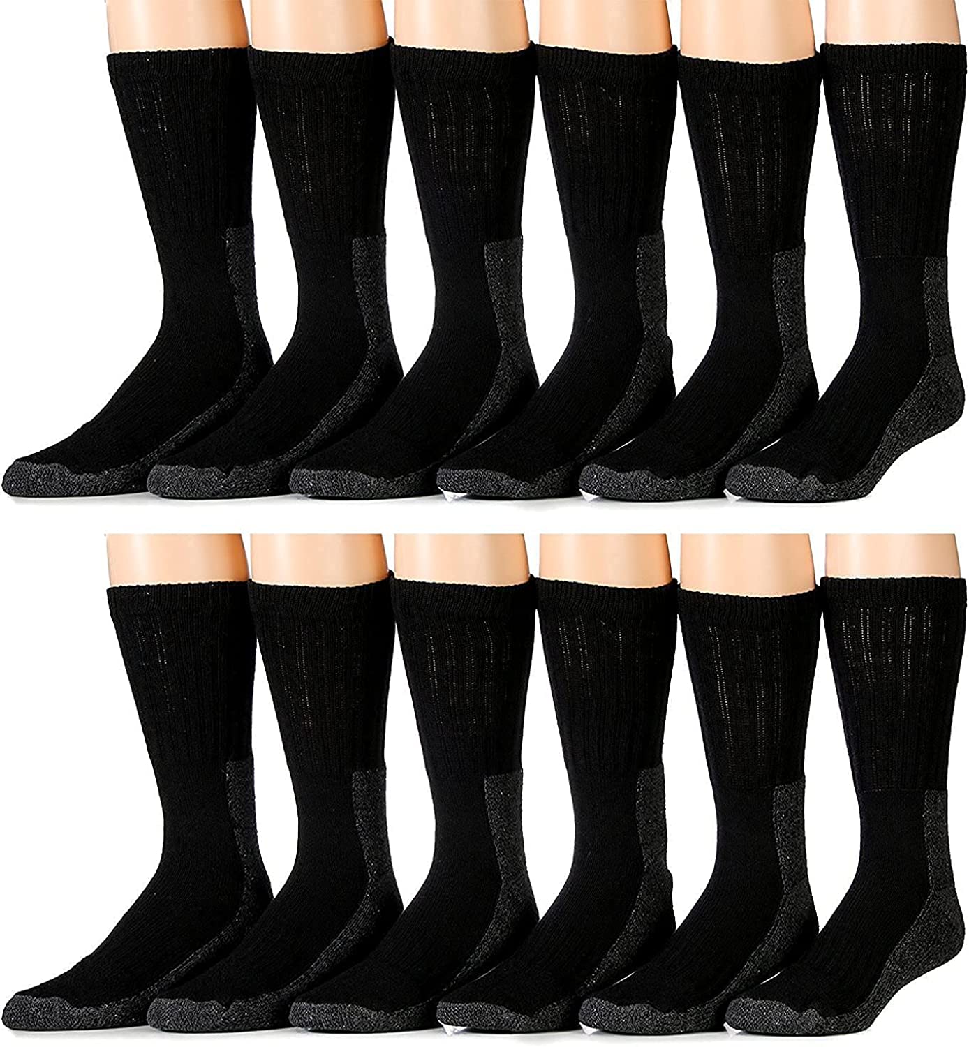 Yacht & Smith Mens Heavy Duty Steel Toe Work Socks