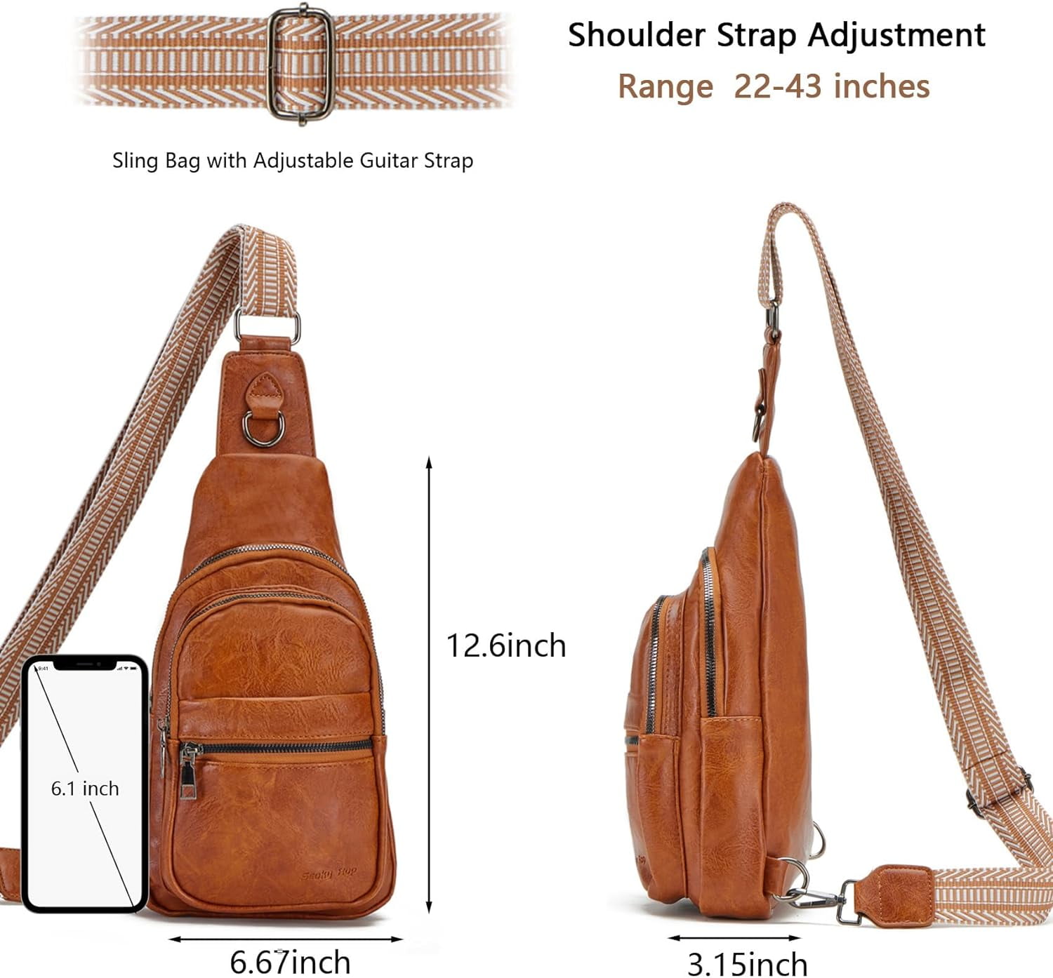 Crossbody Bag for Women Small Sling Bag Leather Shoulder Cross Body Bag for Travel