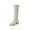 Beige, variant on Fesfesfes Women's Boots Fashionable Solid Color Warm Side Zipper Thick Heel Long Boots US:4.5(35)