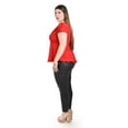 thumbnail image 2 of Blusa manga con detalle Roman Fashion /Tallas Extras, 12351 (Rojo) rojo 40, 2 of 6