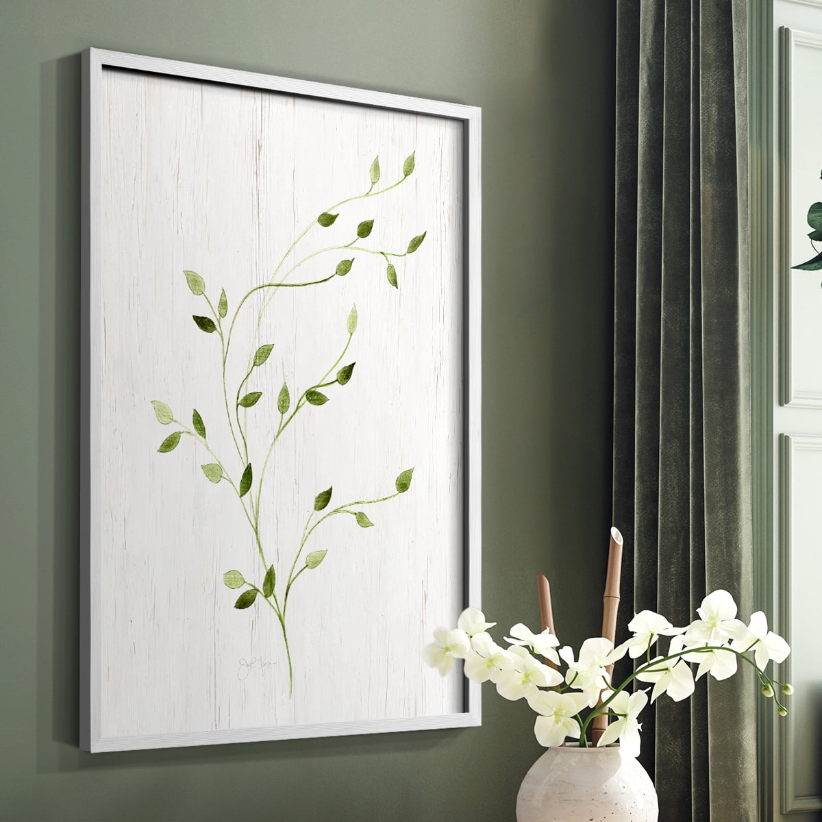 Windblown Leaves I Framed Print - Solid Wood in Single Picture Frame Solid Wood 2 Framed Print
