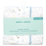 aden anais essentials Dream Blanket, Muslin Baby Blankets for Girls & Boys, Ideal Lightweight Newborn Nursery & Crib Blanket, Unisex Toddler & Infant Bedding, Shower & Registry Gift, Space Explorers
