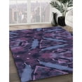thumbnail image 3 of Ahgly Company Machine Washable Indoor Square Transitional Slate Blue Area Rugs, 8' Square, 3 of 7