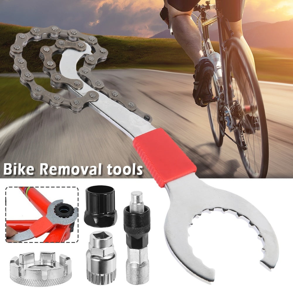 4PC Bicycle Bike Freewheel Chain Whip Cog Cassette Sprocket Remover Breaker Tool 