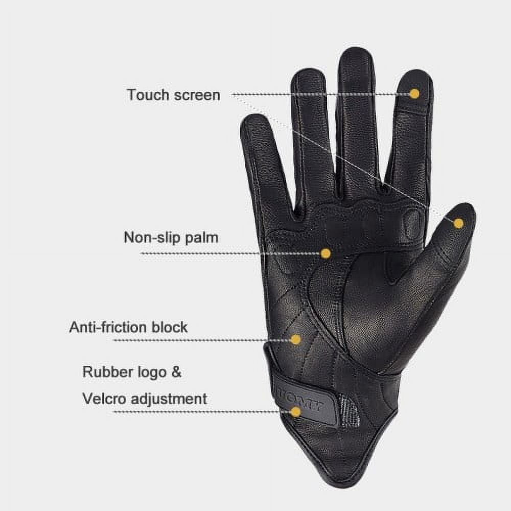 New Goatskin Motorcycle Gloves Summer Men Perforated Retro Leather Motorbike Motocross Glove Lady Motorcyclist Guantes