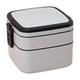 thumbnail image 2 of weibbin Double Layer Portable Lunch Box with Lid Bento Box Microwave Safe for Office Worker Fitness Meal, 2 of 6