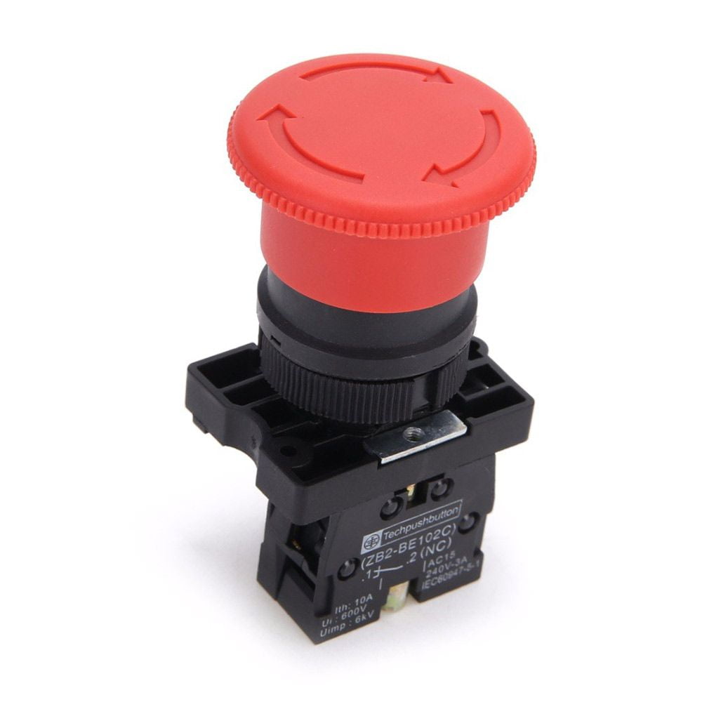 Sensitive XB2-BS542C Red 22mm Mushroom Head Push Button Switch
