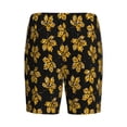 thumbnail image 2 of Lsque Maple Leaves With Leopard Mens Sleep Pajama Shorts,Short Pajama Pants, Cotton Ultra-Soft Knit-X-Large, 2 of 9