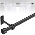 thumbnail image 1 of TRAHOO-Matte Black Curtain Rods for Windows 30 to 48 Inch(3-4 Feet),Black 1'' Diameter Drapery Rods with End Cap Style Design,Modern Adjustable Heavy Duty Curtain Rod, 1 of 4