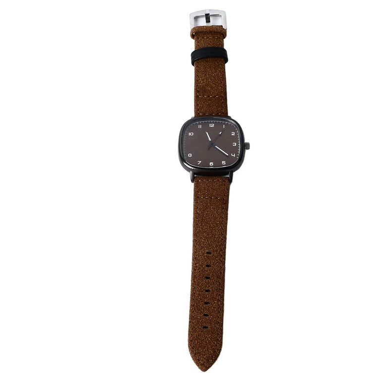 時計 JPMALL LLC ZX Men Quartz Watch Quadrate Shaped Accurate Time PU Leather