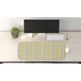 thumbnail image 2 of Flowers Computer Mouse Pad, Buttercup Daffodil Bouquet Spring Blooming Beauty Branches on Stripes, Rectangle Non-Slip Rubber Mousepad Large, 31" x 12", Mustard Dark Navy Blue, by Ambesonne, 2 of 2