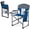 Blue, variant on Gymax Folding Camping Chair Oversized Padded Portable Directors Chair w/ Side Table Black & Gray