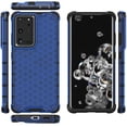 thumbnail image 4 of Funda protectora de PC y TPU a prueba de golpes con diseño de panal para Samsung Galaxy S21 Ultra 5g (blanca), 4 of 5