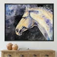 thumbnail image 2 of Designart 'Close Up Of The Head of A Lipizzan Horse' Farmhouse Framed Canvas Wall Art Print, 2 of 5