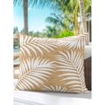 thumbnail image 4 of Outdoor Pillows Waterproof, Brown Palm Leaf Throw Pillows with Inserts Included, Summer Coastal Botanical Tropical Indoor Outdoor Decorative Lumbar Pillow for Bed/Couch/Patio 16"x16", 1Pcs, 4 of 8