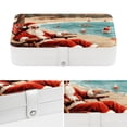 thumbnail image 4 of Santa Claus Portable PU Leather Earring Holder Storage Box Display Case with Removable Compartment, 4 of 6