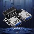 thumbnail image 3 of Adaptador de placa base USB 3.0 de 20 pines a doble tipo A (A), 3 of 6