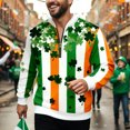 thumbnail image 3 of Ceisia Men's 3D Digital Print Half Zipper Stand Collar Long Sleeve Casual Top | Loose Fit Gift Cozy Shirt, 3 of 5