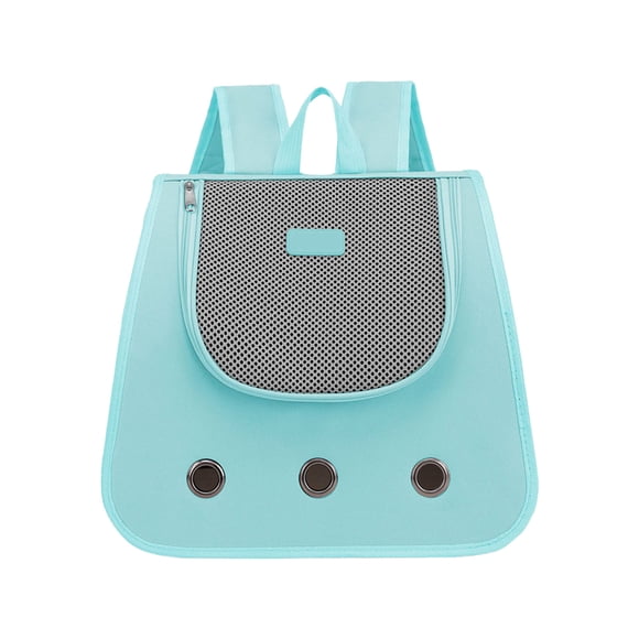 Foldable Breathable Cat Backpack Carrier with Ventilation Mesh & Safety Zippers for Pet Walking Travel Camping - Adjustable Straps