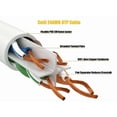 thumbnail image 3 of Cable Leader 6ft Cat6 UTP Ethernet Network Patch Cable Snagless 24AWG Bare Copper, White, 3 of 6