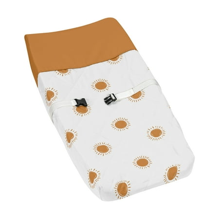 UPC: 0846480095606 | Boho Sun White and Pumpkin Changing Pad Cover Boy or Girl by Sweet Jojo Designs
